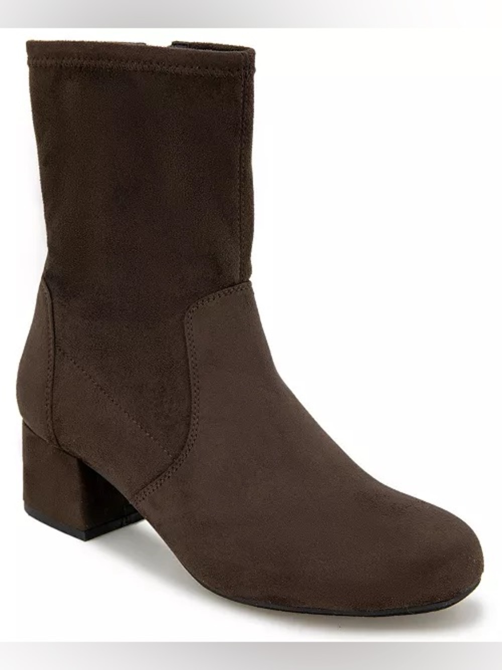 Kenneth Cole Reaction Road Chocolate Brown Faux Suede Ankle Boot Sz 11 BNWOB